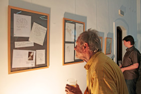  Bram Vermeulen getekend door Bert de Keyser - opening tentoonstelling